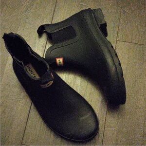 Hunter Black Short Kids Rain Boots